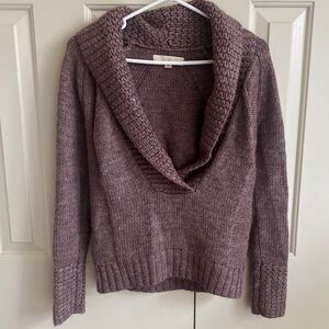 LOFT Mauve Cowl Neck Sweater